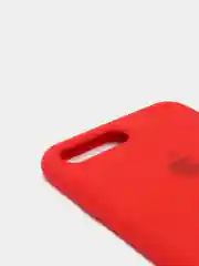 Красный силиконовый чехол iPhone 7 Plus / iPhone 8 Plus, Silicone Case, с закрытым низом
