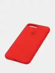 Красный силиконовый чехол iPhone 7 Plus / iPhone 8 Plus, Silicone Case, с закрытым низом