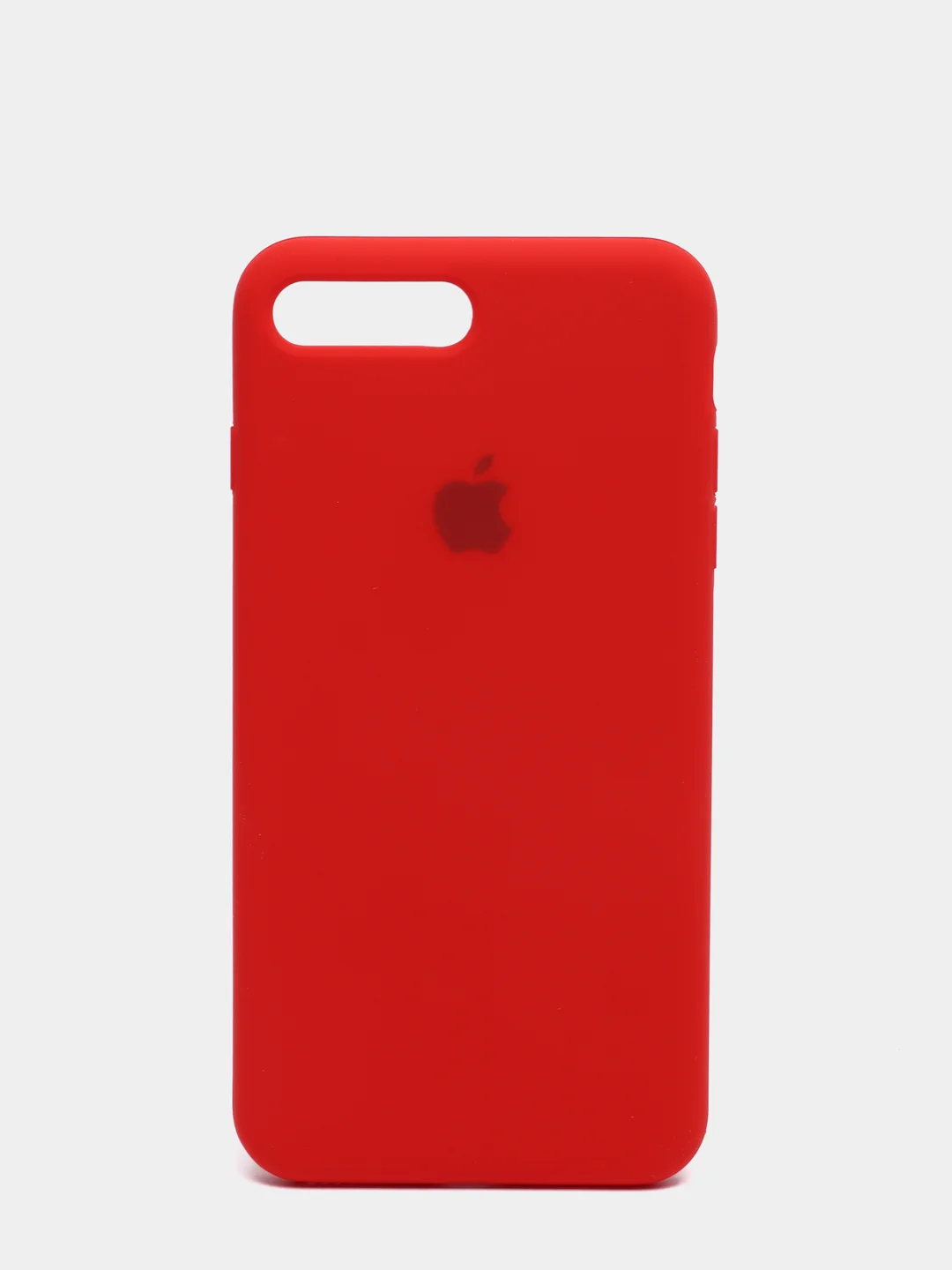 Красный силиконовый чехол iPhone 7 Plus / iPhone 8 Plus, Silicone Case, с закрытым низом