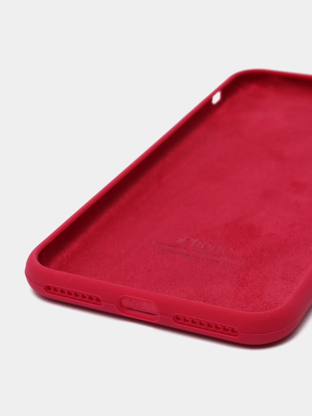 Бордовый силиконовый чехол iPhone 7 Plus / iPhone 8 Plus, Silicone Case, с закрытым низом