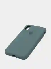 Тёмно-бирюзовый силиконовый чехол iPhone X / iPhone XS, Silicone Case, с закрытым низом