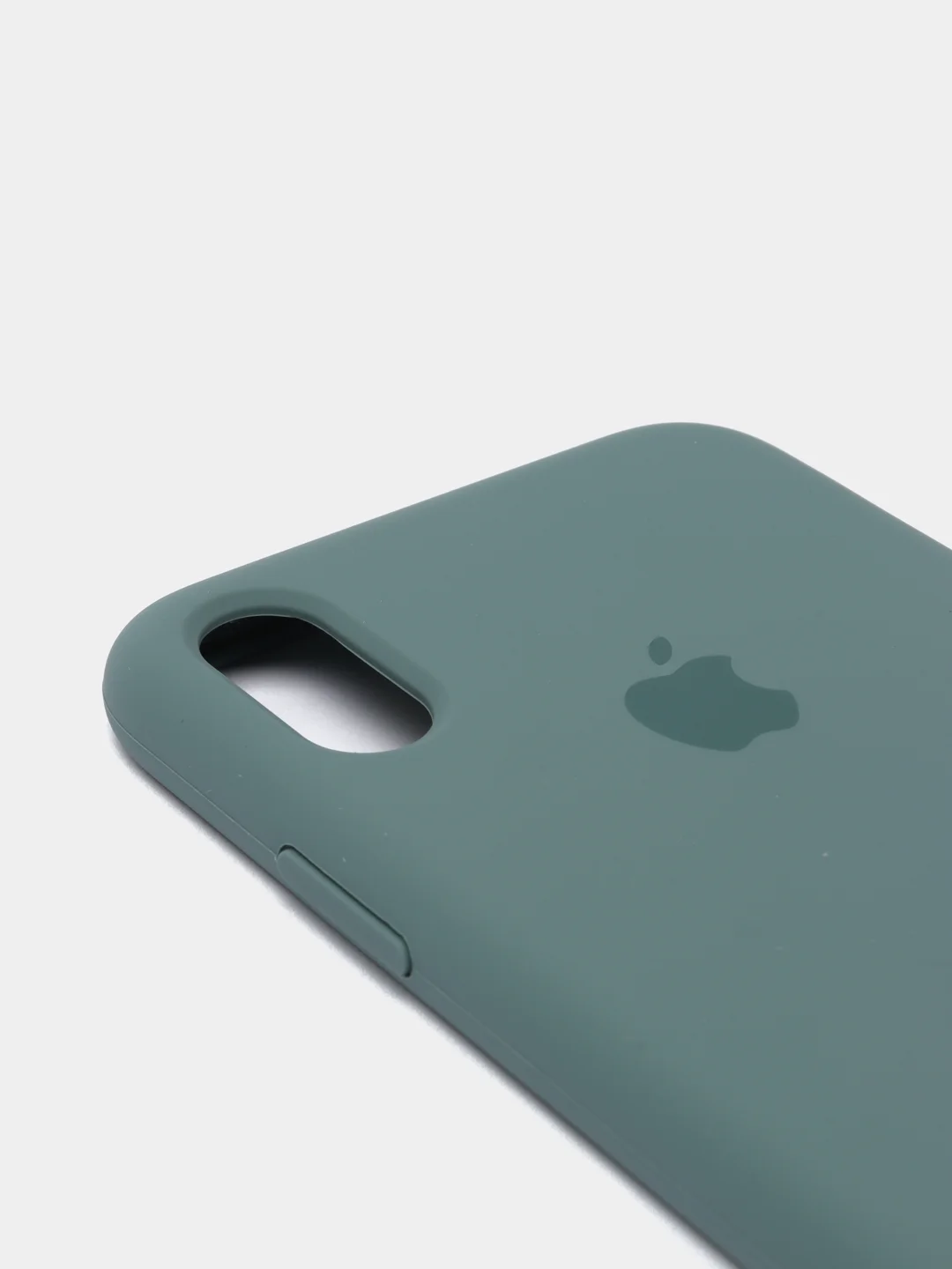 Тёмно-бирюзовый силиконовый чехол iPhone X / iPhone XS, Silicone Case, с закрытым низом