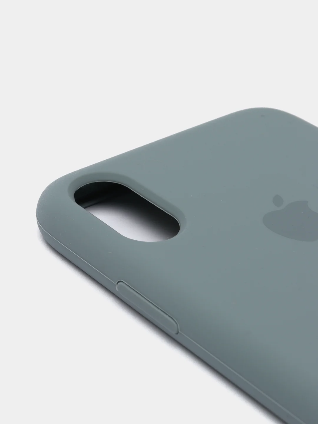 Тёмно-серый силиконовый чехол iPhone X / iPhone XS, Silicone Case, с открытым низом
