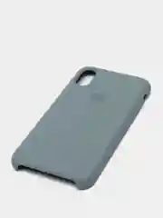 Тёмно-серый силиконовый чехол iPhone X / iPhone XS, Silicone Case, с открытым низом