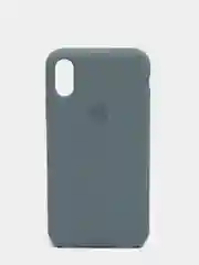 Тёмно-серый силиконовый чехол iPhone X / iPhone XS, Silicone Case, с открытым низом