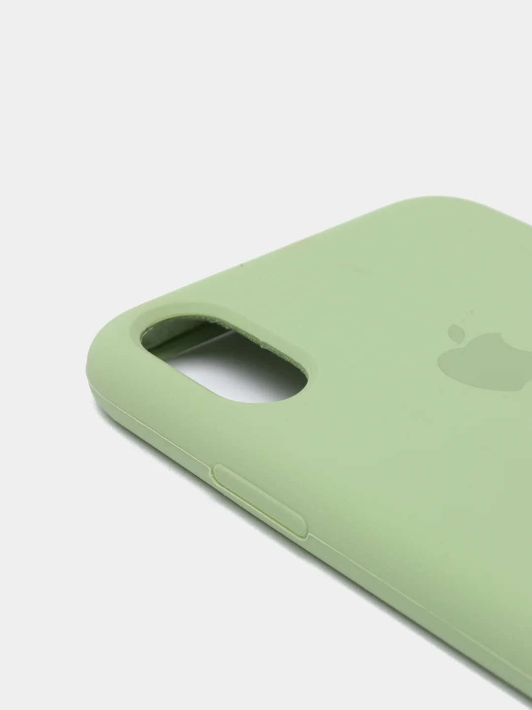 Оливковый силиконовый чехол iPhone X / iPhone XS, Silicone Case, с открытым низом