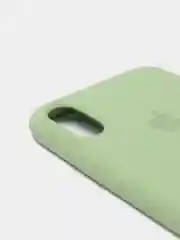 Оливковый силиконовый чехол iPhone X / iPhone XS, Silicone Case, с открытым низом