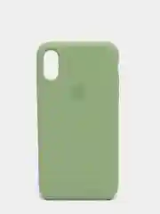 Оливковый силиконовый чехол iPhone X / iPhone XS, Silicone Case, с открытым низом