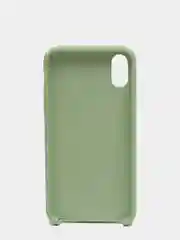 Оливковый силиконовый чехол iPhone X / iPhone XS, Silicone Case, с открытым низом