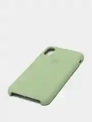 Оливковый силиконовый чехол iPhone X / iPhone XS, Silicone Case, с открытым низом