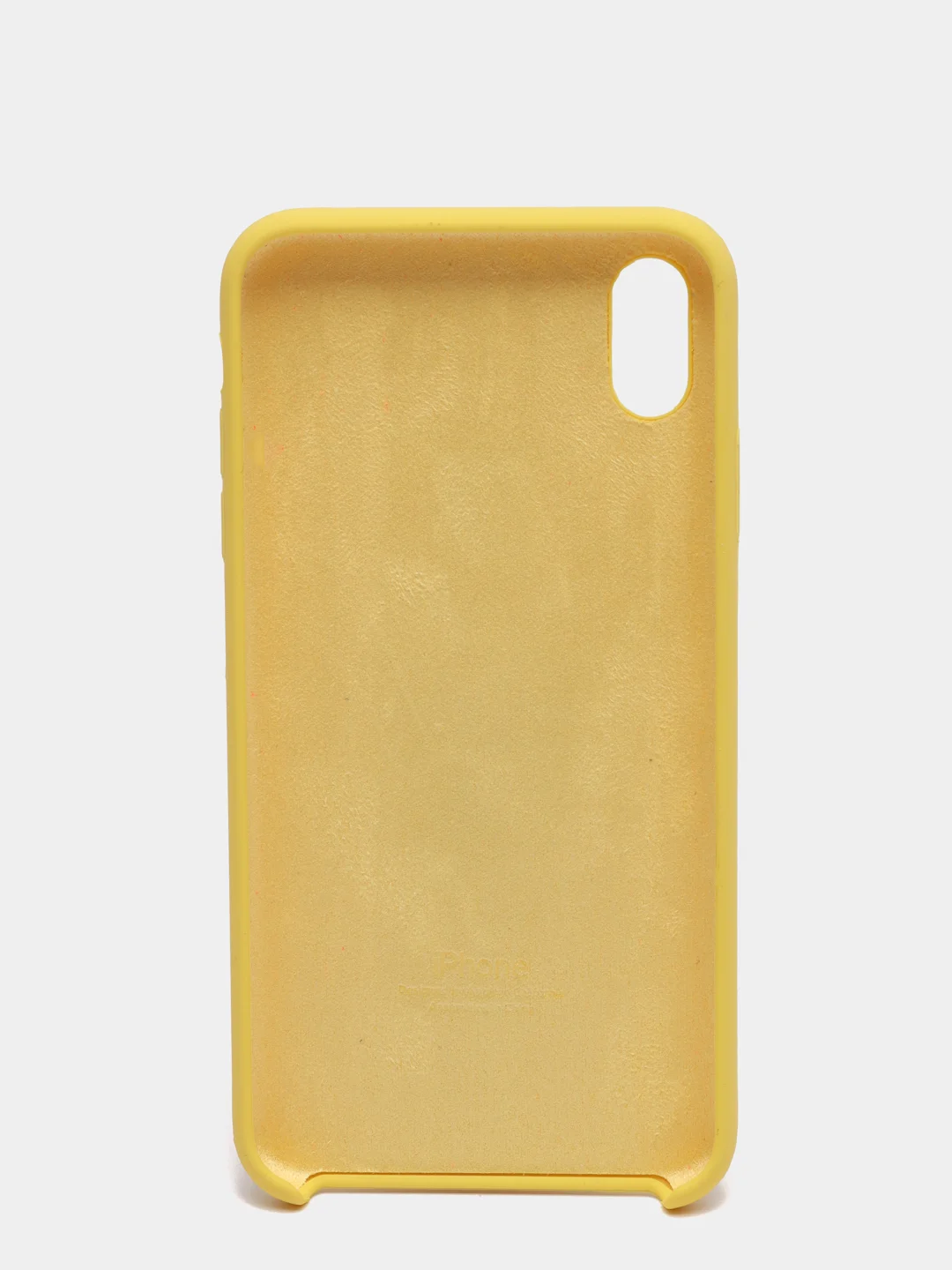 Желтый силиконовый чехол iPhone XS Max, Silicone Case, с открытым низом