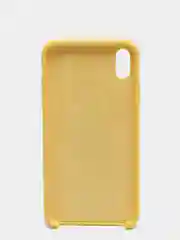 Желтый силиконовый чехол iPhone XS Max, Silicone Case, с открытым низом