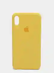Желтый силиконовый чехол iPhone XS Max, Silicone Case, с открытым низом