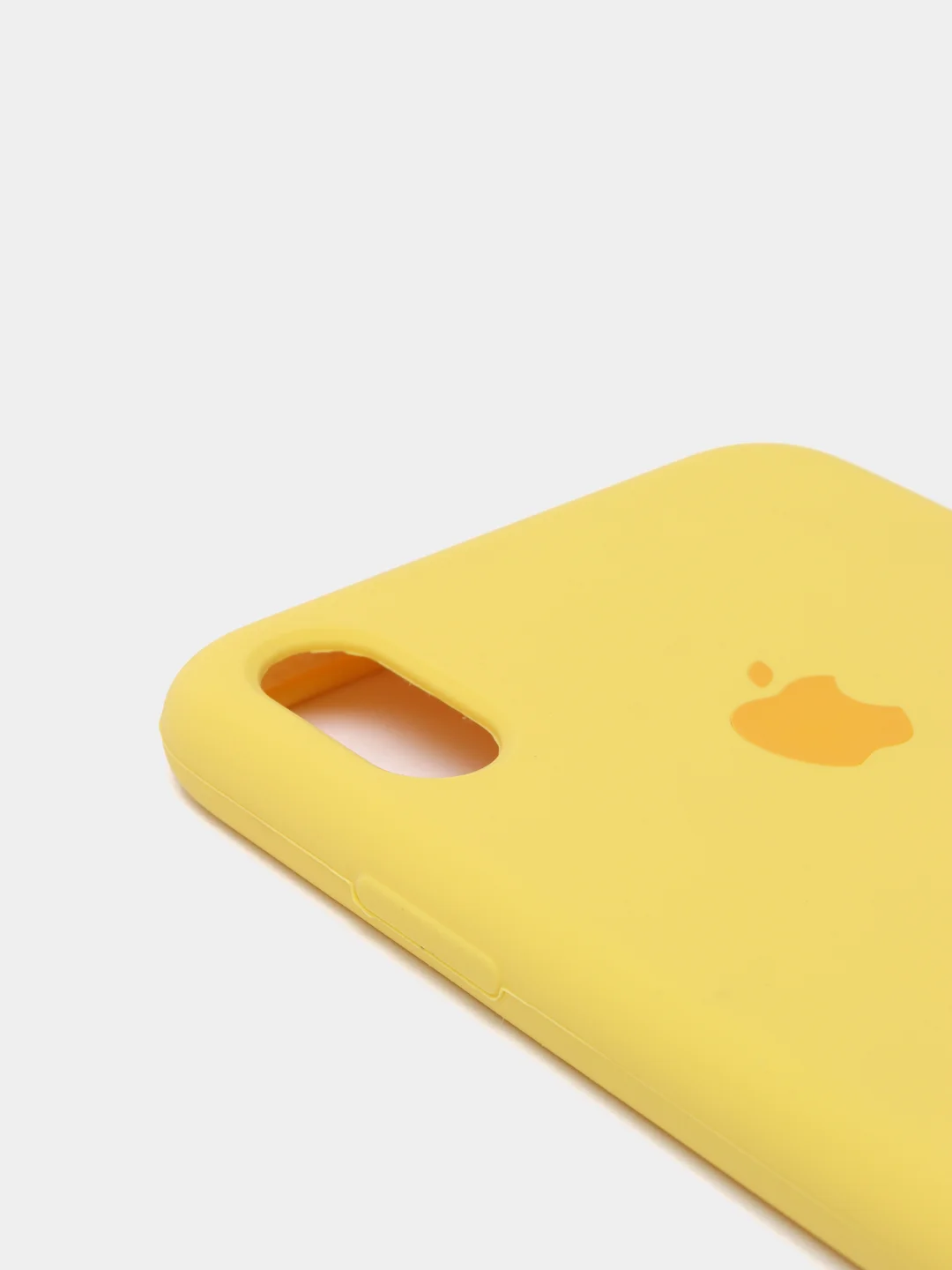 Желтый силиконовый чехол iPhone XS Max, Silicone Case, с открытым низом