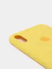 Желтый силиконовый чехол iPhone XS Max, Silicone Case, с открытым низом