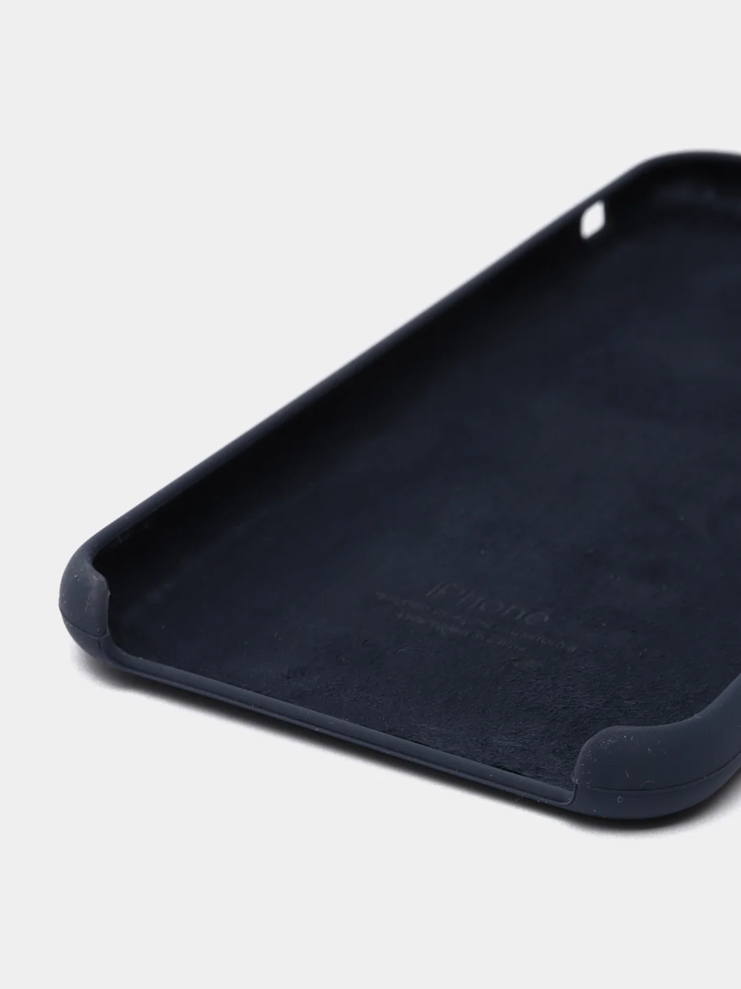 Темно-синий силиконовый чехол iPhone XS Max, Silicone Case, с открытым низом