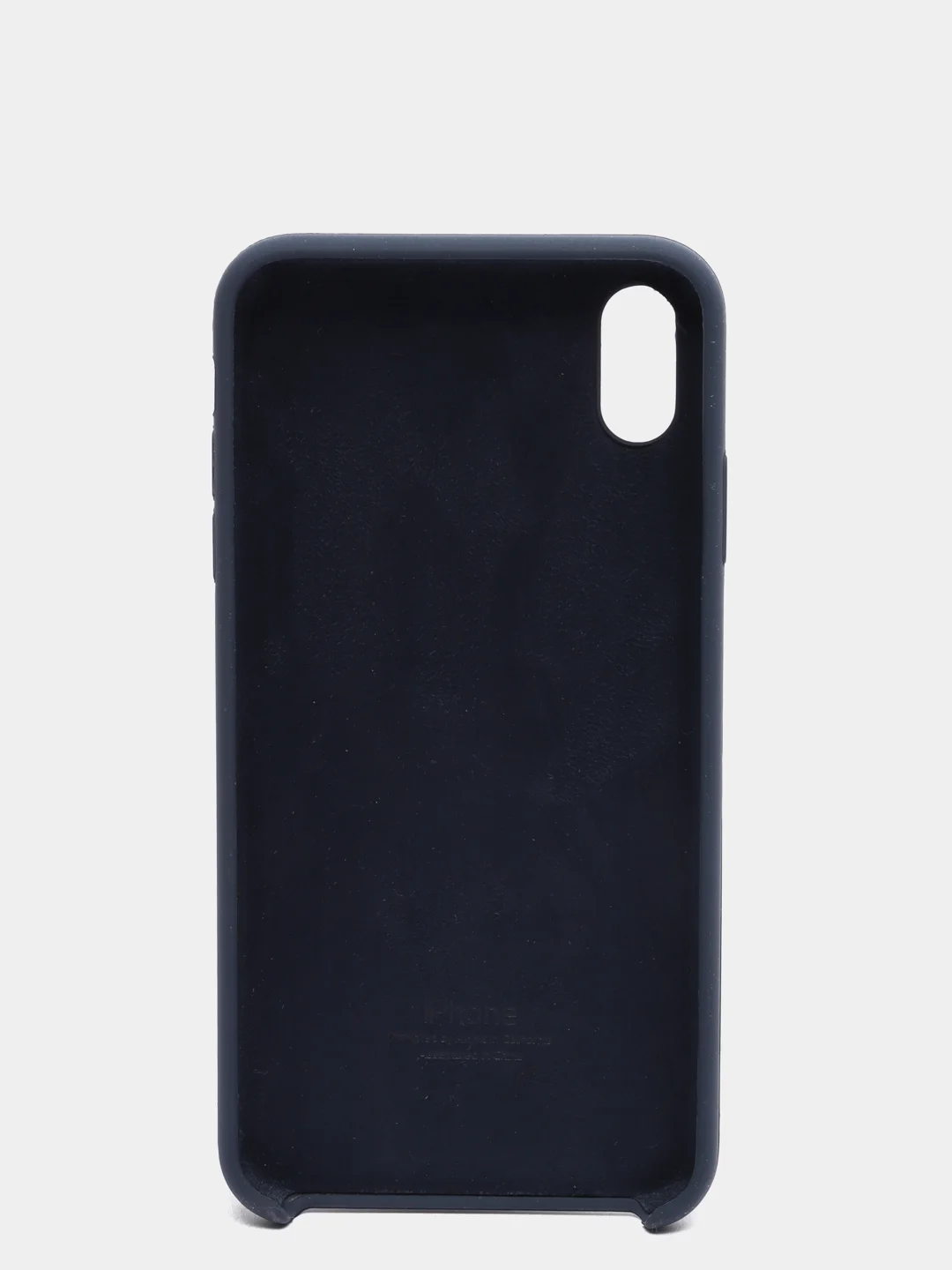 Темно-синий силиконовый чехол iPhone XS Max, Silicone Case, с открытым низом
