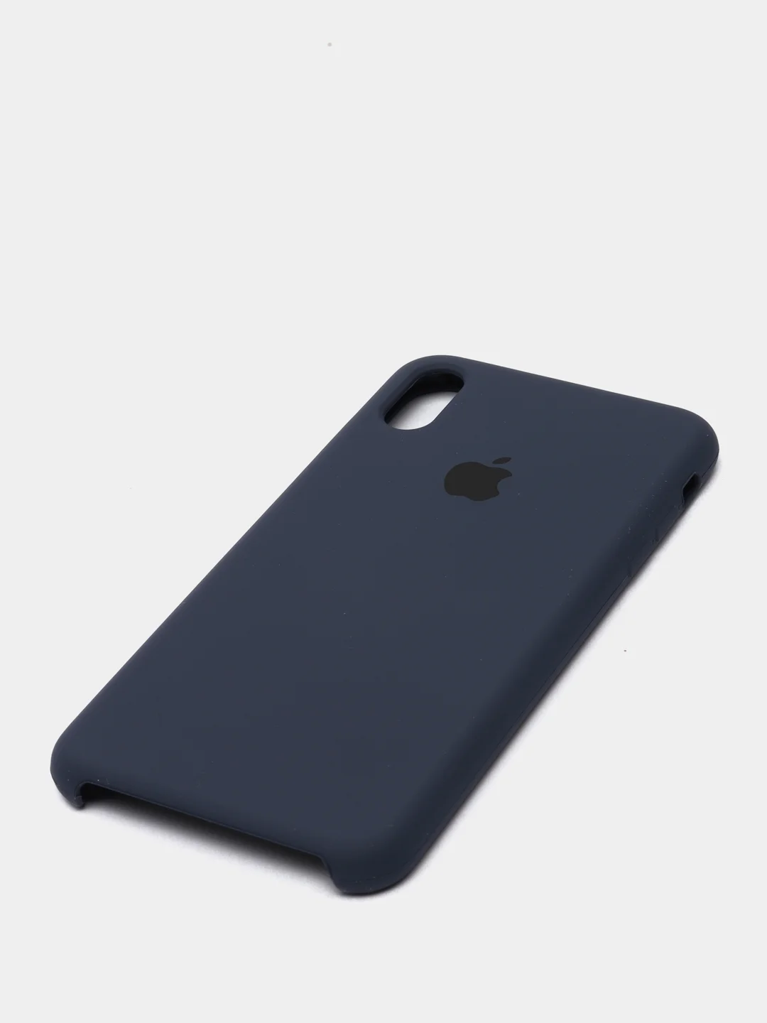 Темно-синий силиконовый чехол iPhone XS Max, Silicone Case, с открытым низом