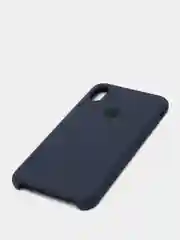 Темно-синий силиконовый чехол iPhone XS Max, Silicone Case, с открытым низом