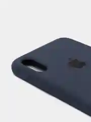 Темно-синий силиконовый чехол iPhone XS Max, Silicone Case, с открытым низом