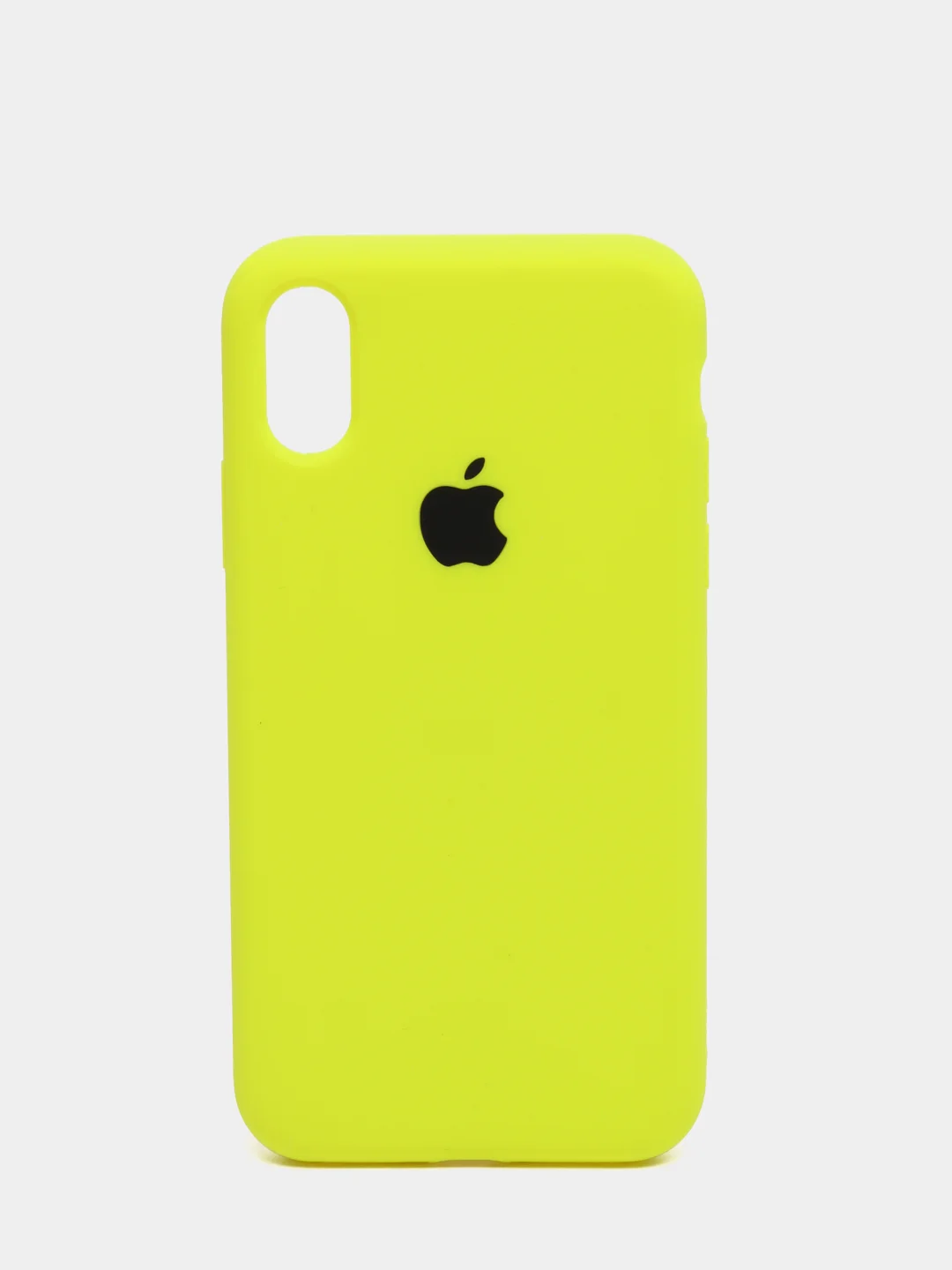 Лимонный силиконовый чехол iPhone X / iPhone XS, Silicone Case, с закрытым низом