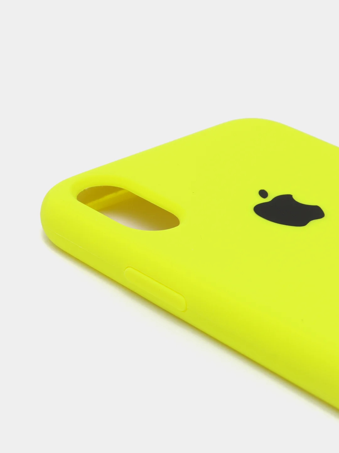 Лимонный силиконовый чехол iPhone X / iPhone XS, Silicone Case, с закрытым низом