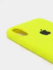 Лимонный силиконовый чехол iPhone X / iPhone XS, Silicone Case, с закрытым низом