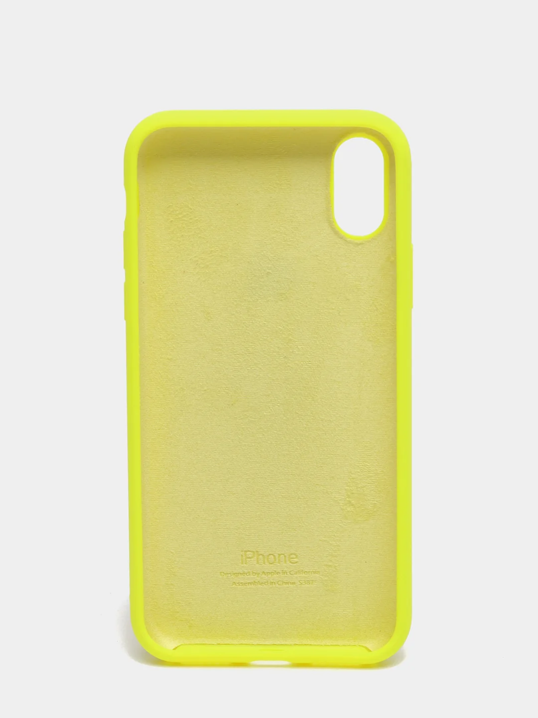 Лимонный силиконовый чехол iPhone X / iPhone XS, Silicone Case, с закрытым низом