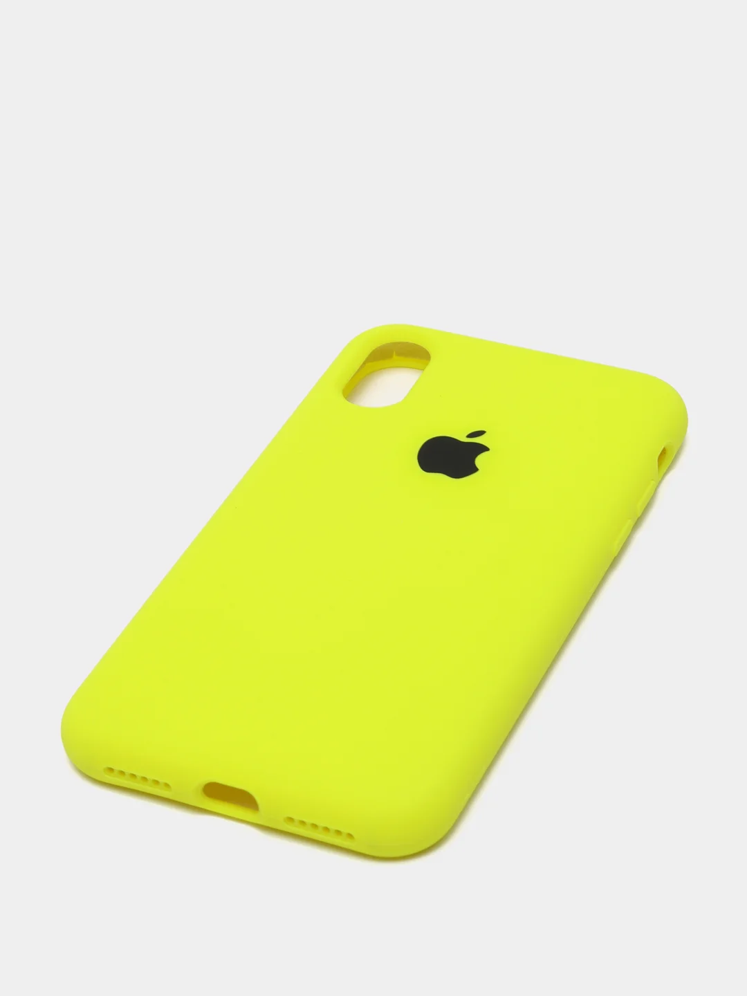 Лимонный силиконовый чехол iPhone X / iPhone XS, Silicone Case, с закрытым низом