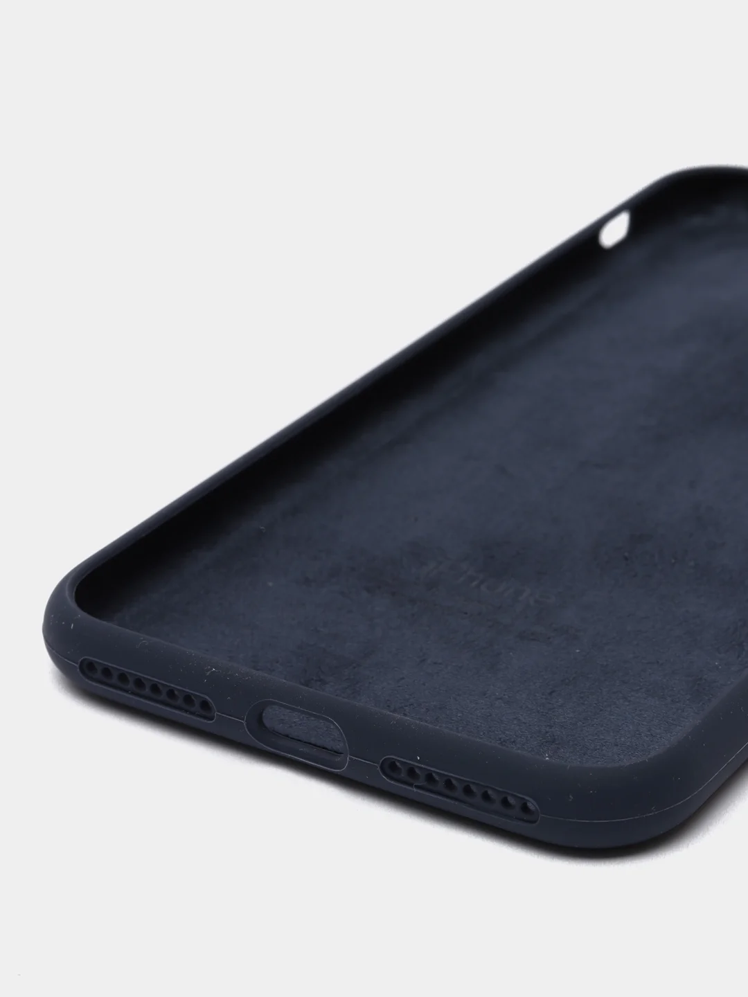 Темно-синий силиконовый чехол iPhone 7 Plus / iPhone 8 Plus, Silicone Case, с закрытым низом
