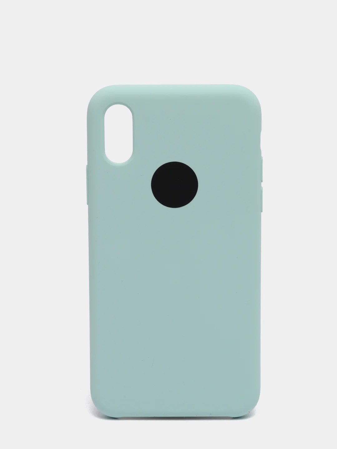 Бирюзовый силиконовый чехол iPhone X / iPhone XS, Silicone Case, с открытым низом