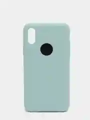 Бирюзовый силиконовый чехол iPhone X / iPhone XS, Silicone Case, с открытым низом