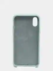 Бирюзовый силиконовый чехол iPhone X / iPhone XS, Silicone Case, с открытым низом