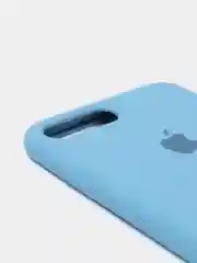 Голубой силиконовый чехол iPhone 7 Plus / iPhone 8 Plus, Silicone Case, с открытым низом