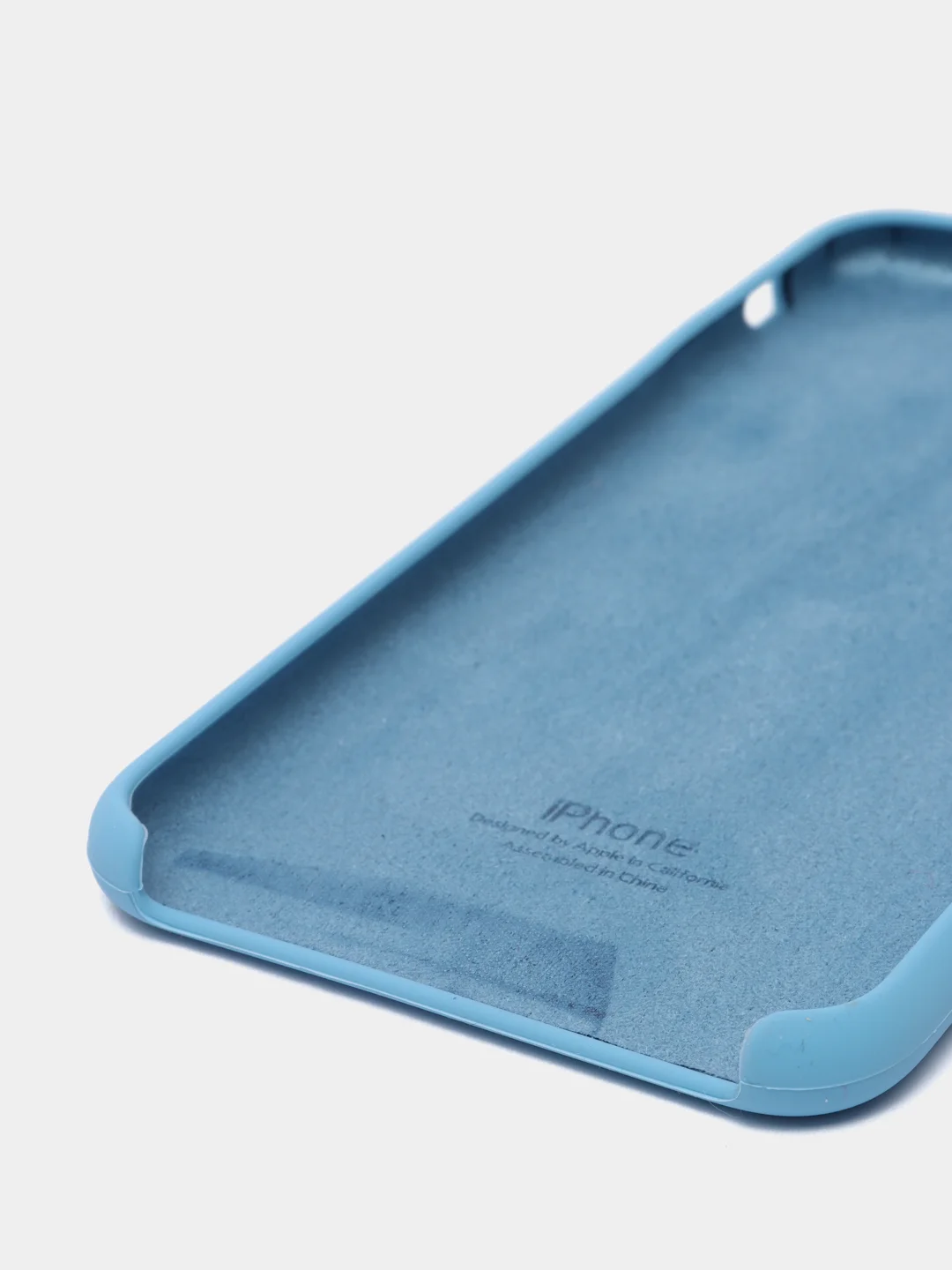 Голубой силиконовый чехол iPhone 7 Plus / iPhone 8 Plus, Silicone Case, с открытым низом
