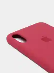 Бордовый силиконовый чехол iPhone XS Max, Silicone Case, с открытым низом