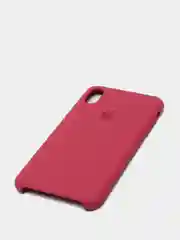 Бордовый силиконовый чехол iPhone XS Max, Silicone Case, с открытым низом