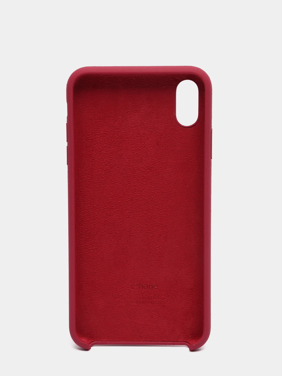 Бордовый силиконовый чехол iPhone XS Max, Silicone Case, с открытым низом
