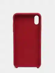 Бордовый силиконовый чехол iPhone XS Max, Silicone Case, с открытым низом