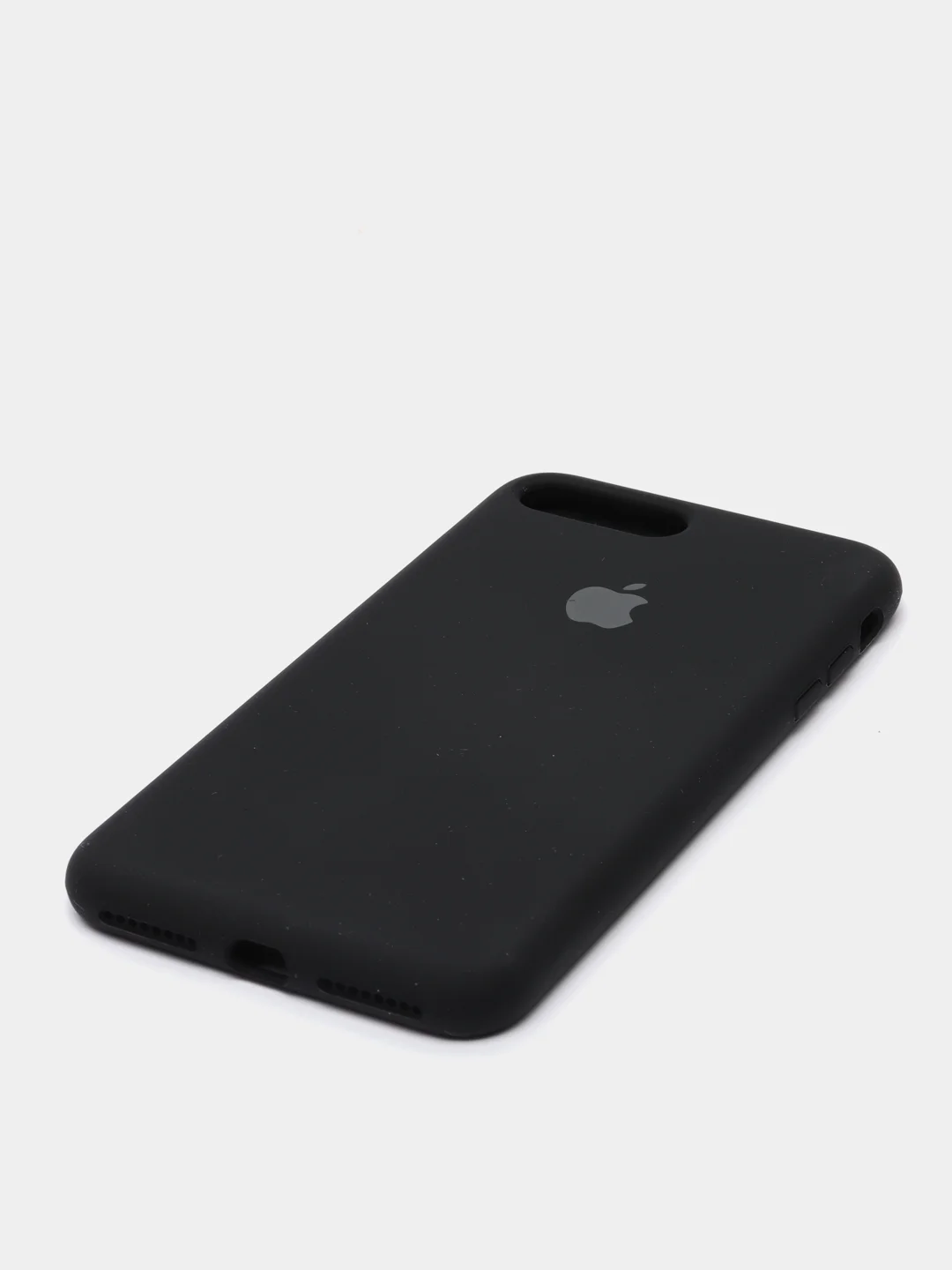 Черный силиконовый чехол iPhone 7 Plus / iPhone 8 Plus, Silicone Case, с закрытым низом