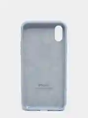 Светло-синий силиконовый чехол iPhone X / iPhone XS, Silicone Case, с закрытым низом