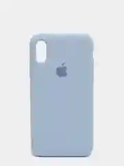 Светло-синий силиконовый чехол iPhone X / iPhone XS, Silicone Case, с закрытым низом