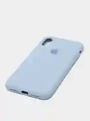 Светло-синий силиконовый чехол iPhone X / iPhone XS, Silicone Case, с закрытым низом