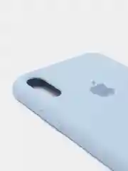 Светло-синий силиконовый чехол iPhone X / iPhone XS, Silicone Case, с закрытым низом