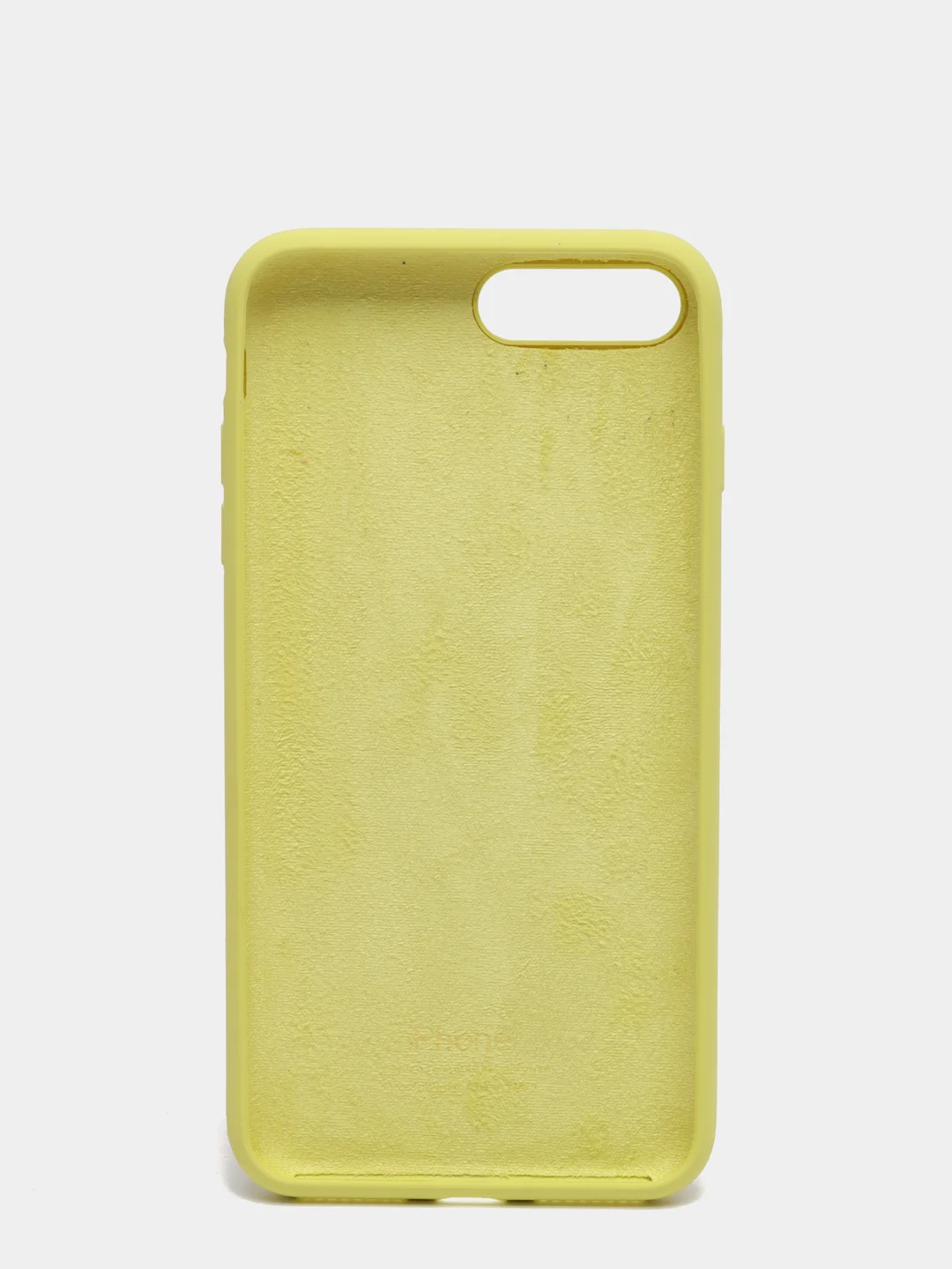 Желтый силиконовый чехол iPhone 7 Plus / iPhone 8 Plus, Silicone Case, с закрытым низом