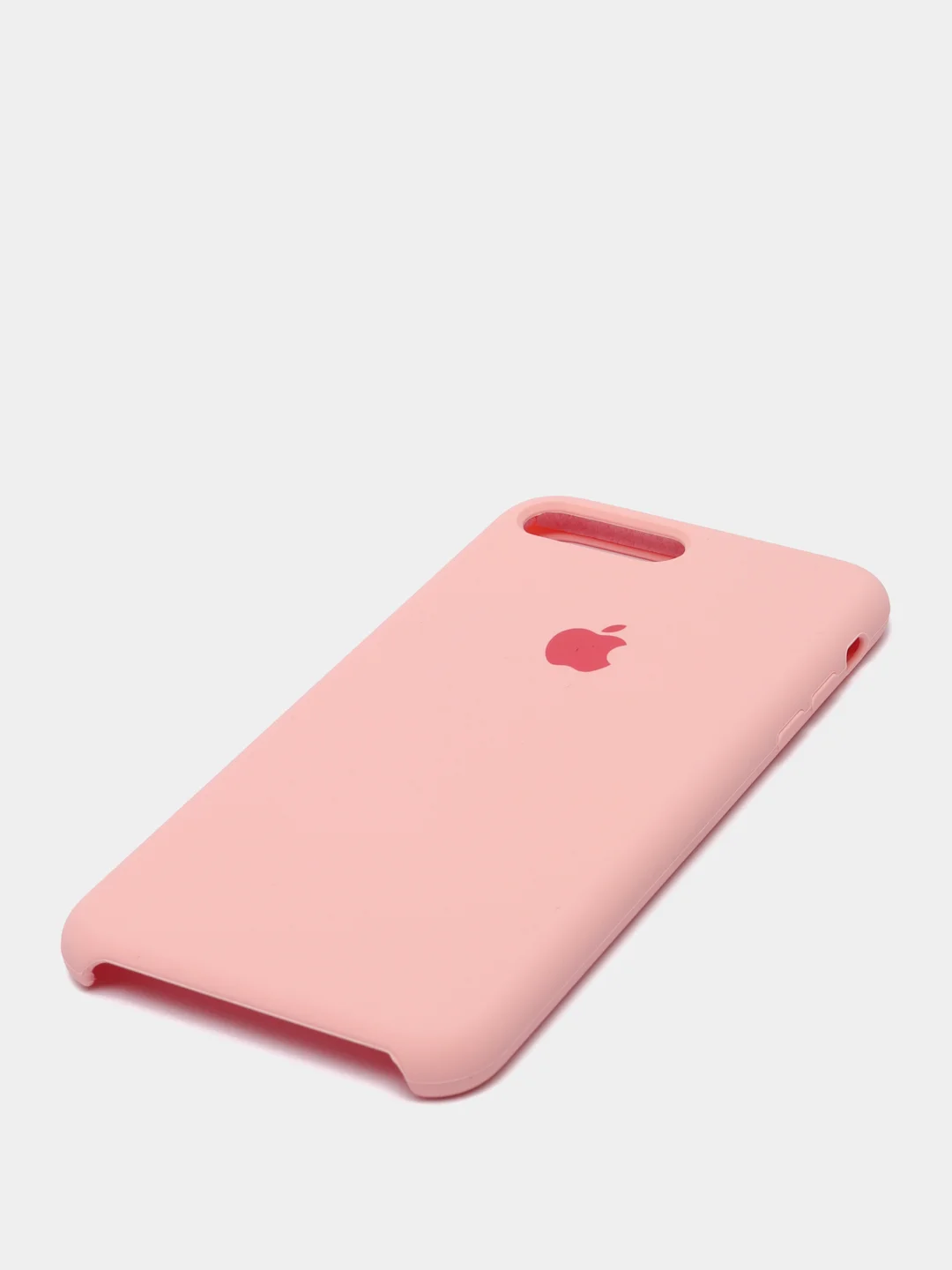 Розовый силиконовый чехол iPhone 7 Plus / iPhone 8 Plus, Silicone Case, с открытым низом