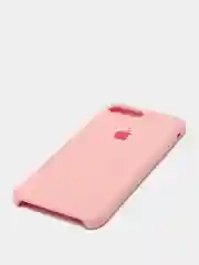 Розовый силиконовый чехол iPhone 7 Plus / iPhone 8 Plus, Silicone Case, с открытым низом