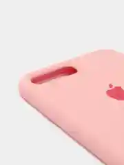 Розовый силиконовый чехол iPhone 7 Plus / iPhone 8 Plus, Silicone Case, с открытым низом