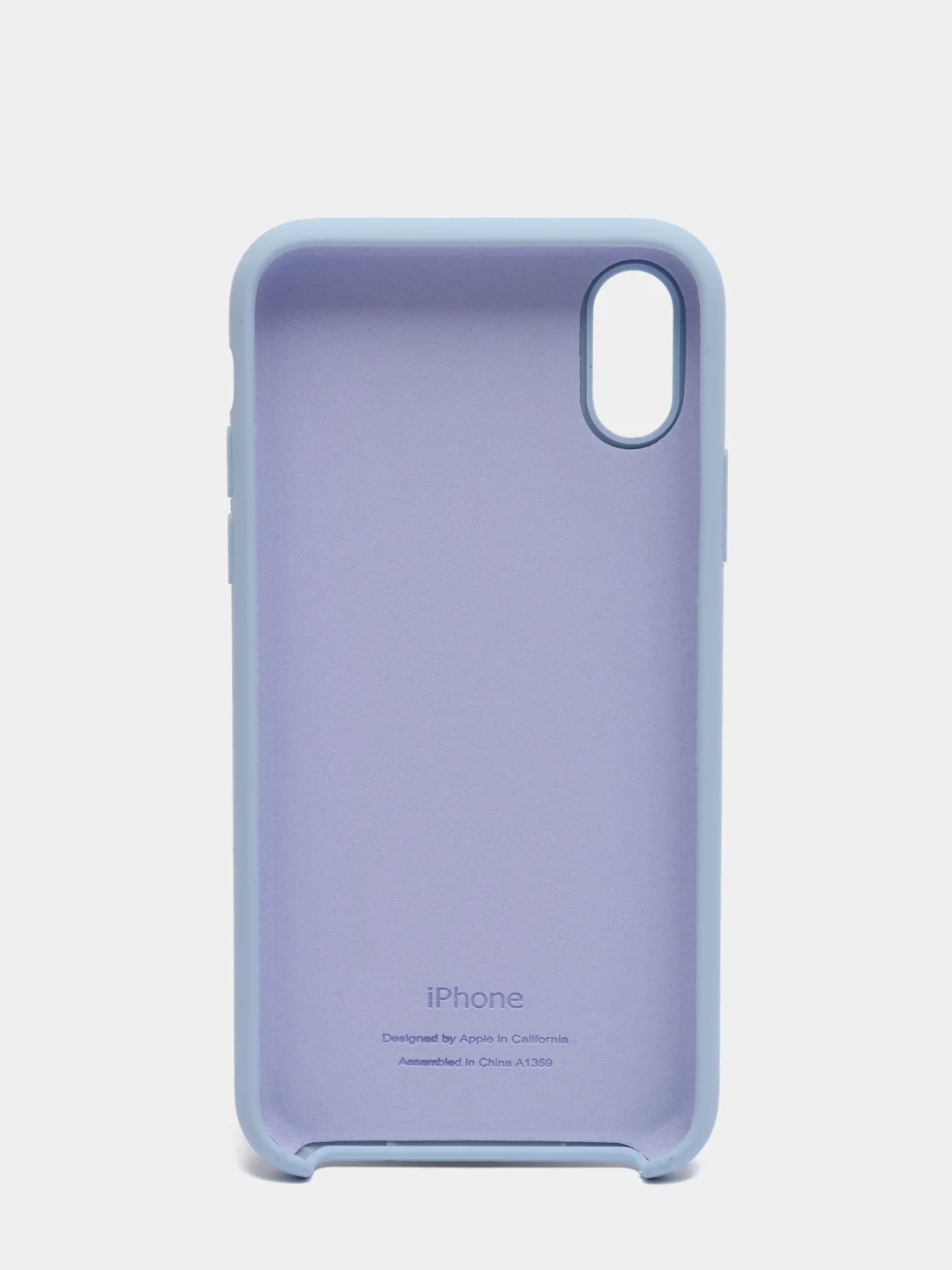 Светло-синий силиконовый чехол iPhone X / iPhone XS, Silicone Case, с открытым низом