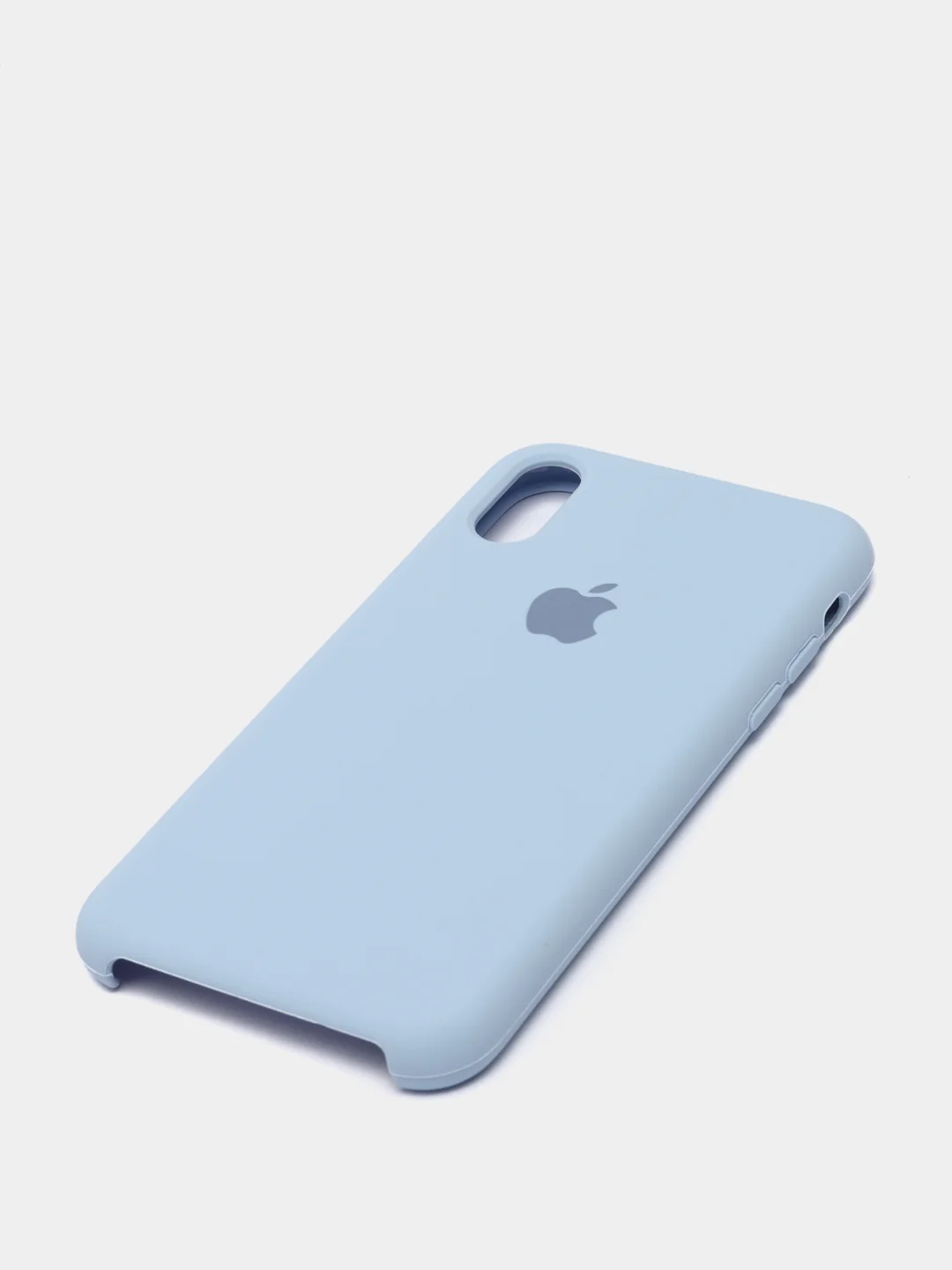 Светло-синий силиконовый чехол iPhone X / iPhone XS, Silicone Case, с открытым низом